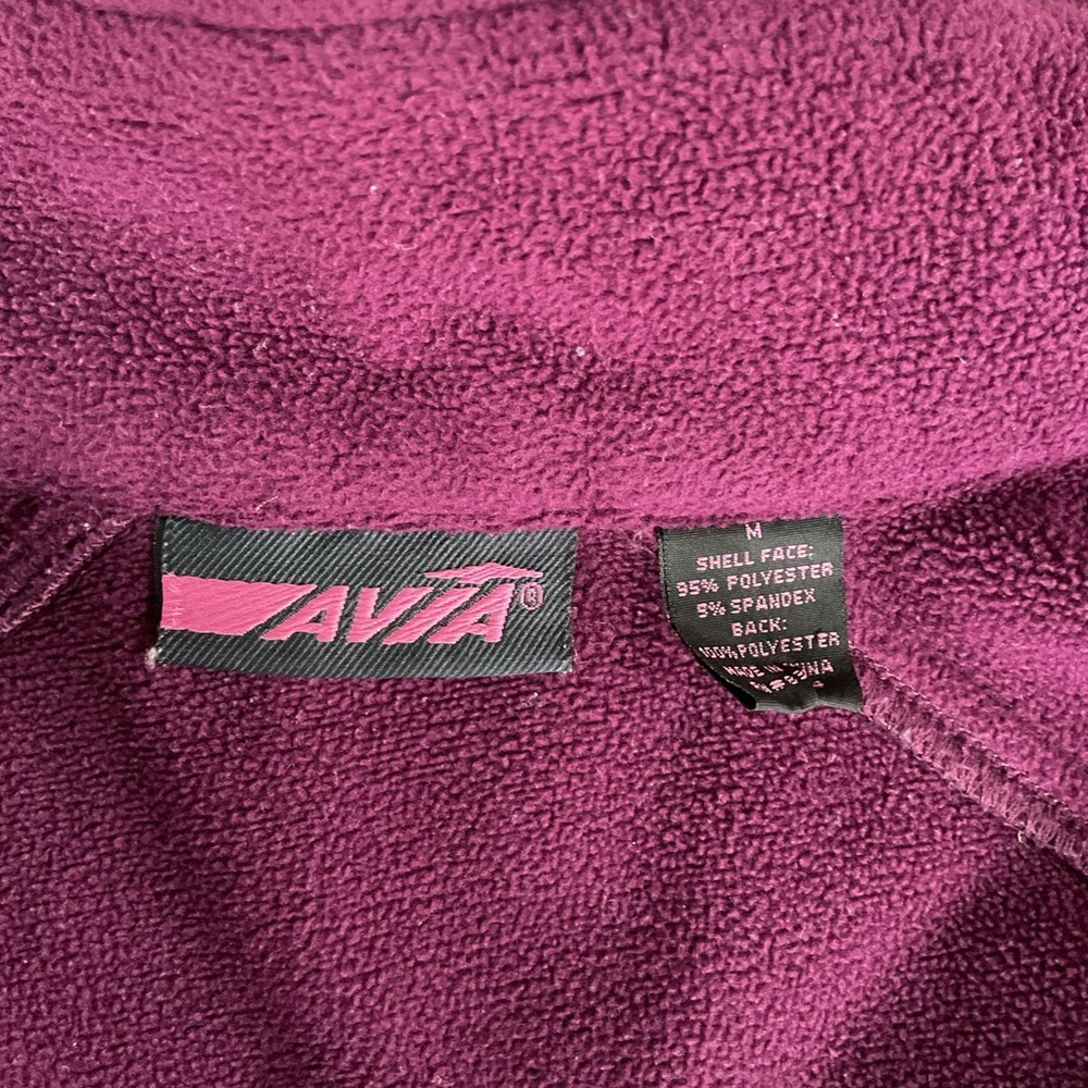 avia Jacket Coat Outerwear Purple Fleece Pocket Active Gorpcore consign Medium - Picture 4 of 5